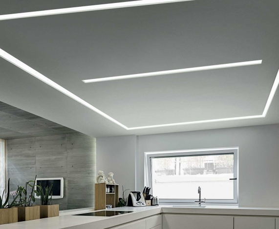 Световые линии в натяжных потолках